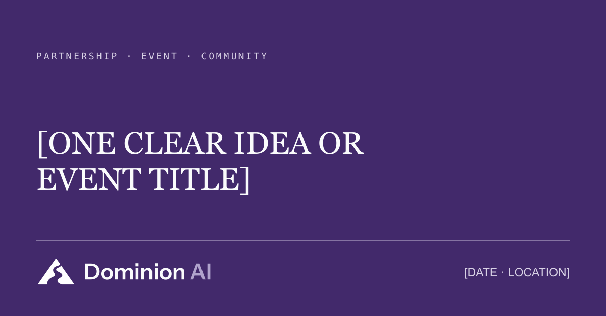 Dominion AI LinkedIn landscape post template