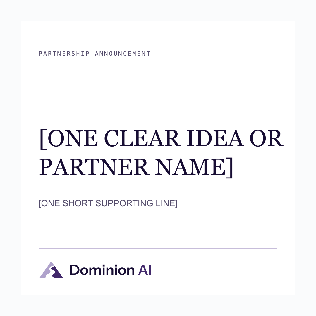 Dominion AI square partner post template